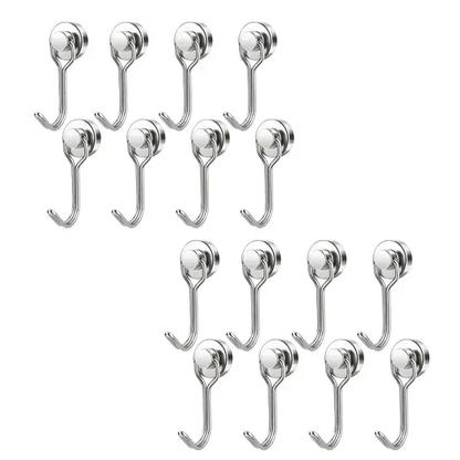 30LB Swivel Magnetic Hooks – 8/16 Pack, Strong Neodymium for Cruise & Travel
