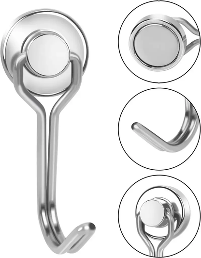 30LB Swivel Magnetic Hooks – 8/16 Pack, Strong Neodymium for Cruise & Travel