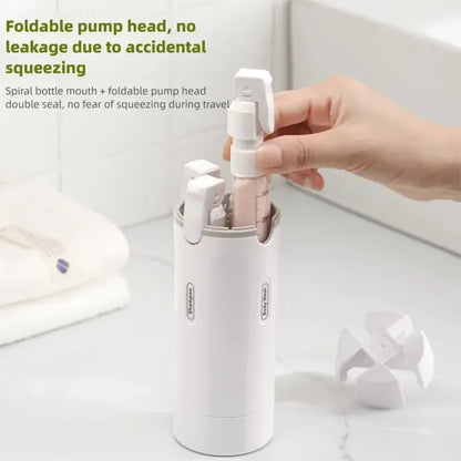 4-in-1 Portable Cosmetic & Shampoo Dispenser – Travel-Friendly Storage Bottle