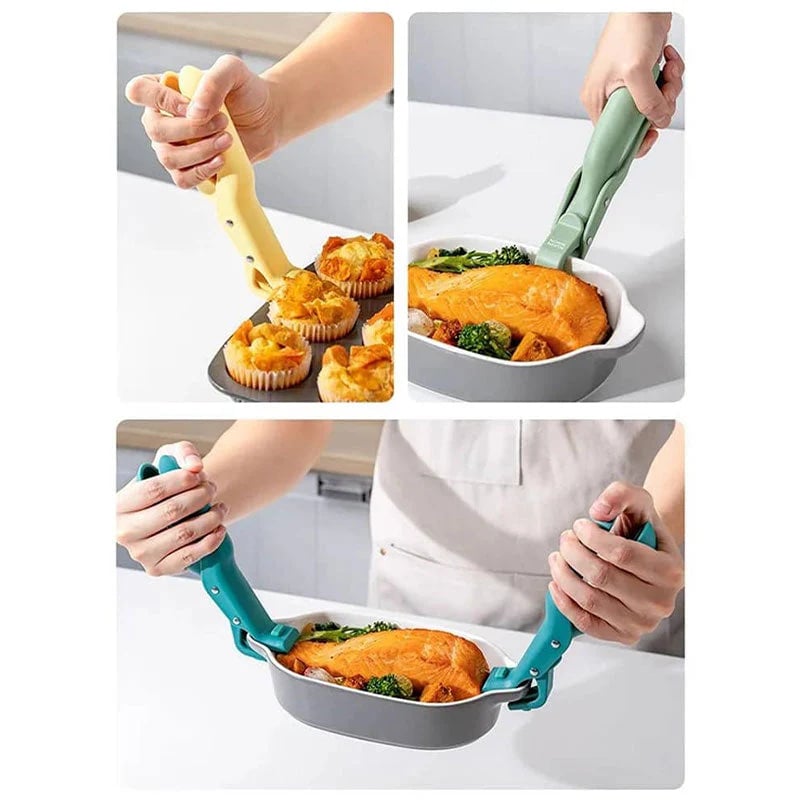 💥Last Sale 50% OFF🍜Multi-Purpose Anti-Scald Bowl Holder Clip for Kitchen | Multi-Grip & Heat-Resistant Kitchen Tool✅