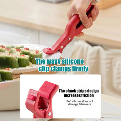 💥Last Sale 50% OFF🍜Multi-Purpose Anti-Scald Bowl Holder Clip for Kitchen | Multi-Grip & Heat-Resistant Kitchen Tool✅