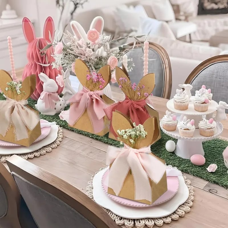 🔥Limited Time Promotion 50% OFF 🐰Boho Bow Goodie Bags for Egg Hunts