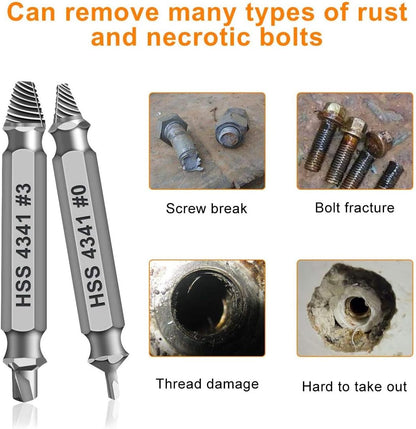 🔥Limited TimePromotion 50% OFF🔥 - 🛠️ Stripped Broken Screw Remover, 🔩6 Counts Set Easy Out Bolt Extractor