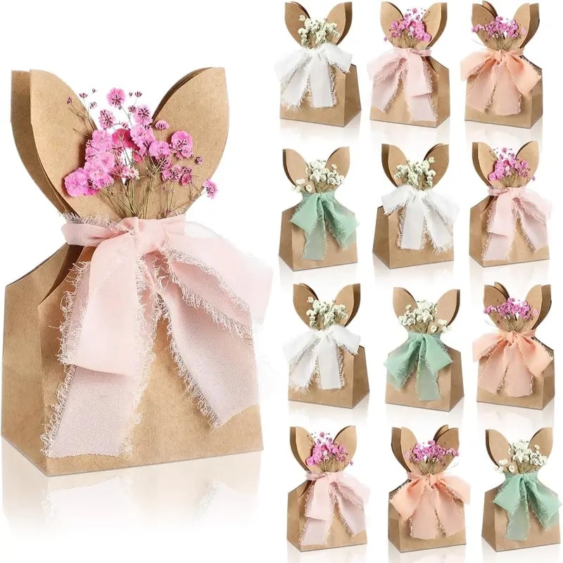 🔥Limited Time Promotion 50% OFF 🐰Boho Bow Goodie Bags for Egg Hunts