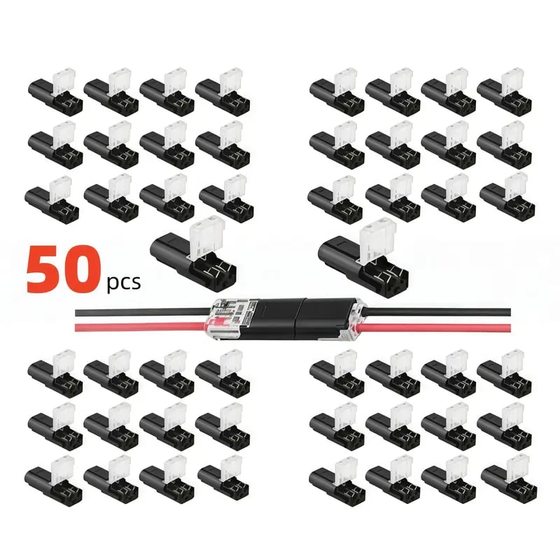 🔥LAST DAY 50% OFF - 🛠️💥Double-Wire Plug-in Connector Led Light Strip Connectors 2 Pin