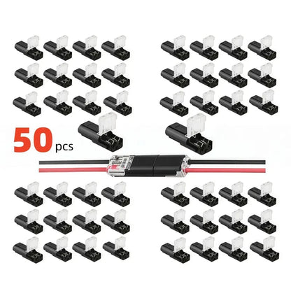 🔥LAST DAY 50% OFF - 🛠️💥Double-Wire Plug-in Connector Led Light Strip Connectors 2 Pin