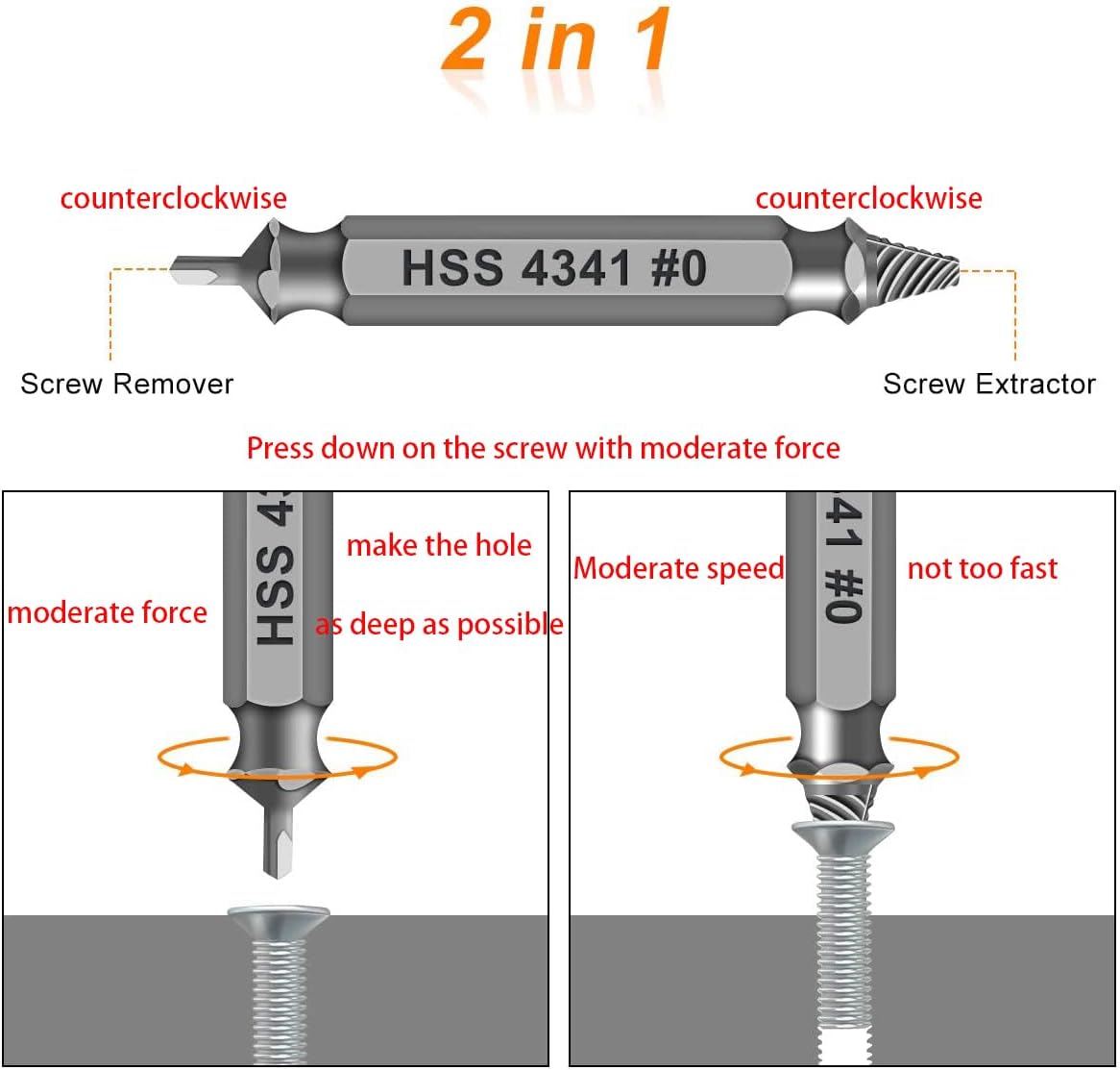 🔥Limited TimePromotion 50% OFF🔥 - 🛠️ Stripped Broken Screw Remover, 🔩6 Counts Set Easy Out Bolt Extractor